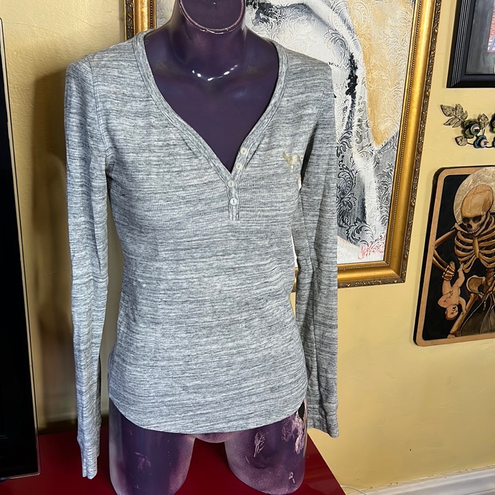 PINK Heather Grey Flannel